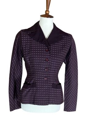 Vintage Textured Tailored Jacket by Deb Shop with John Walther wool fabric
